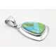 Sterling Silver Pendant with Turquoise Inlay