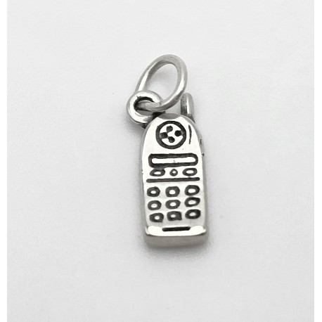Sterling Silver Cell Phone Pendant with Chain