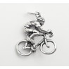 Sterling Silver Bicyclist Charm