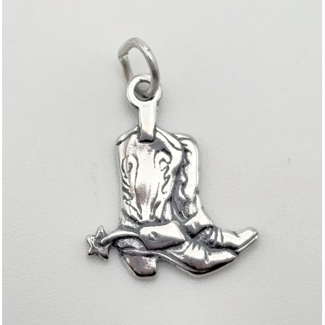 Sterling Silver Boots Pendant with Chain