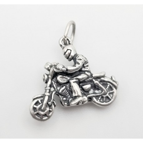 Sterling Silver Motorcyclist Pendant with Chain