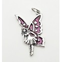 Sterling Silver Enamel Fairy Charm or Pendant