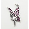 Sterling Silver & Enamel Fairy Pendant with Chain