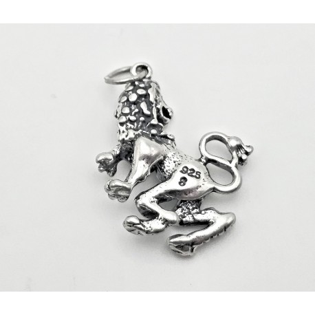 Sterling Silver 3D Leo Charm - Sterling Silver Zodiac Charm