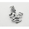 Sterling Silver 3D Leo Charm - Sterling Silver Zodiac Charm