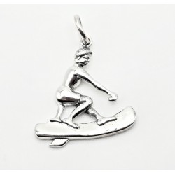 Sterling Silver Surfer Charm or Pendant