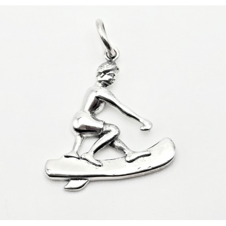 Sterling Silver Surfer Pendant