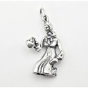 Sterling Silver 3D Virgo Charm - Sterling Silver Zodiac Charm
