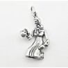 Sterling Silver 3D Virgo Charm - Sterling Silver Zodiac Charm