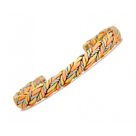 Sergio Lub Copper Cuff Bracelet - Quilt