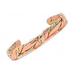 Sergio Lub Copper Cuff Bracelet - Copper Sage - Mirror Polish