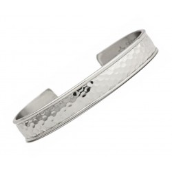 Sergio Lub Copper Cuff Bracelet - Hammered Silver