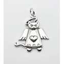 Sterling Silver Cat Angel Charm or Pendant