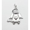Sterling Silver Cat Angel Charm or Pendant