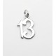 Sterling Silver Number 13 Charm