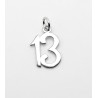Sterling Silver Number 13 Charm