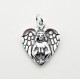 Sterling Silver Angel In Prayer Heart Charm