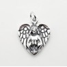 Sterling Silver Angel In Prayer Heart Charm