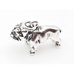 Sterling Silver 3D Bulldog Dog Charm