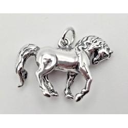 Sterling Silver 3D Horse Charm