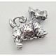 Sterling Silver 3D Scottish Terrier Dog Charm