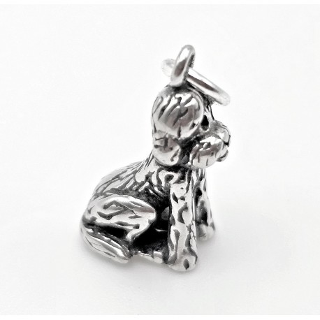 Sterling Silver 3D Golden Doodle Dog Charm