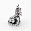 Sterling Silver 3D Golden Doodle Dog Charm