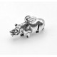 Sterling Silver 3D Rhino Charm
