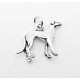 Sterling Silver 3D Greyhound Dog Charm