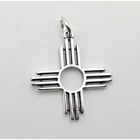 Sterling Silver Zia Symbol Charm