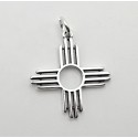 Sterling Silver Zia Symbol Charm