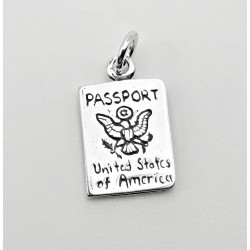Sterling Silver Passport Charm