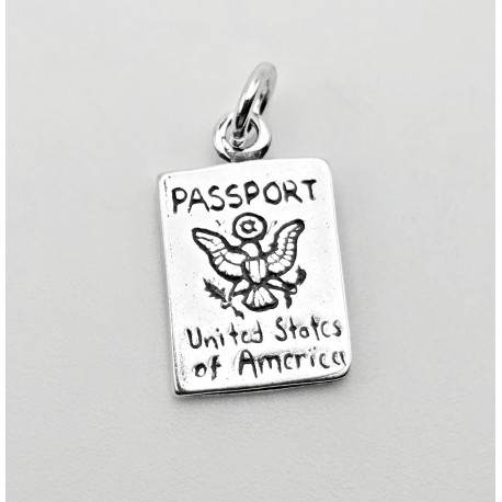 Sterling Silver Passport Charm