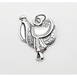 Sterling Silver Horse Saddle Charm