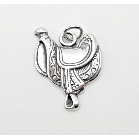 Sterling Silver Horse Saddle Charm