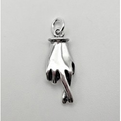 Sterling Silver Crossed Fingers Charm