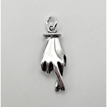 Sterling Silver Crossed Fingers Charm