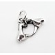 Sterling Silver 3D Heart Shape Hands Charm