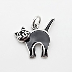 Sterling Silver Black Cat Charm