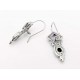 Sterling Silver Earrings with Genuine Amethyst