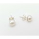 Sterling Silver Pearl Earrings 6MM