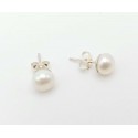 Sterling Silver Pearl Earrings 6MM