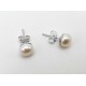 Sterling Silver Pearl Earrings 6MM