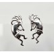 Sterling Silver Kokopelli Earrings