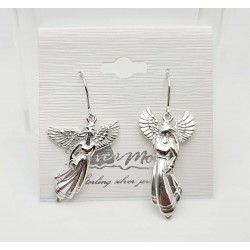 Sterling Silver Angel Dangle Earrings