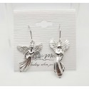 Sterling Silver Angel Dangle Earrings