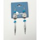 Sterling Silver Southwestern Dangle Earrings with Turquoise