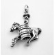 Sterling Silver 3D Barrel Racer Charm