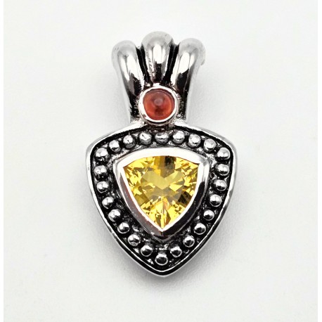 Sterling Silver Pendant With Citrine