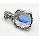 Sterling Silver Pendant With Blue Topaz